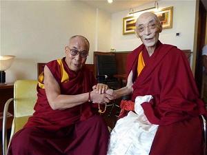 Kyabje Choden Rinpoche and Dalai Lama